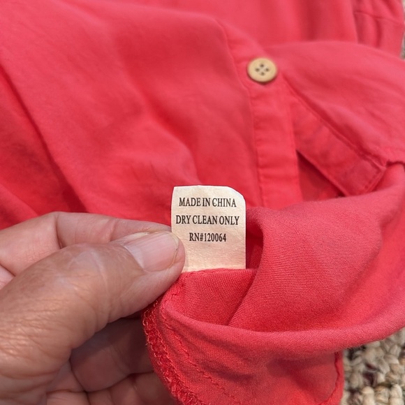 Mind Code Coral Sleeveless Ruffle Rayon Blouse. Medium - Picture 6 of 9